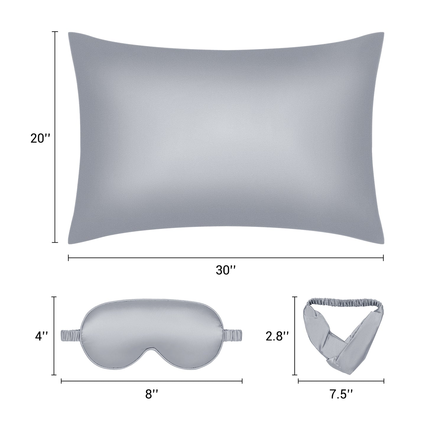 Breathable Pillow Case with Envelope, 1 Pcs with Satin Pillowcases for Hair and Skin