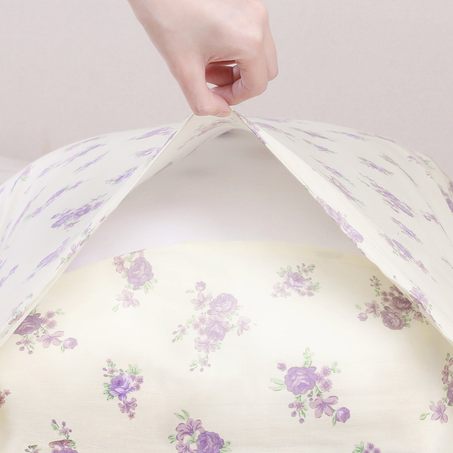Pillowcase for Hair and Skin, Cotton Floral Pillow Cases Set of 2 with Envelope Closure
