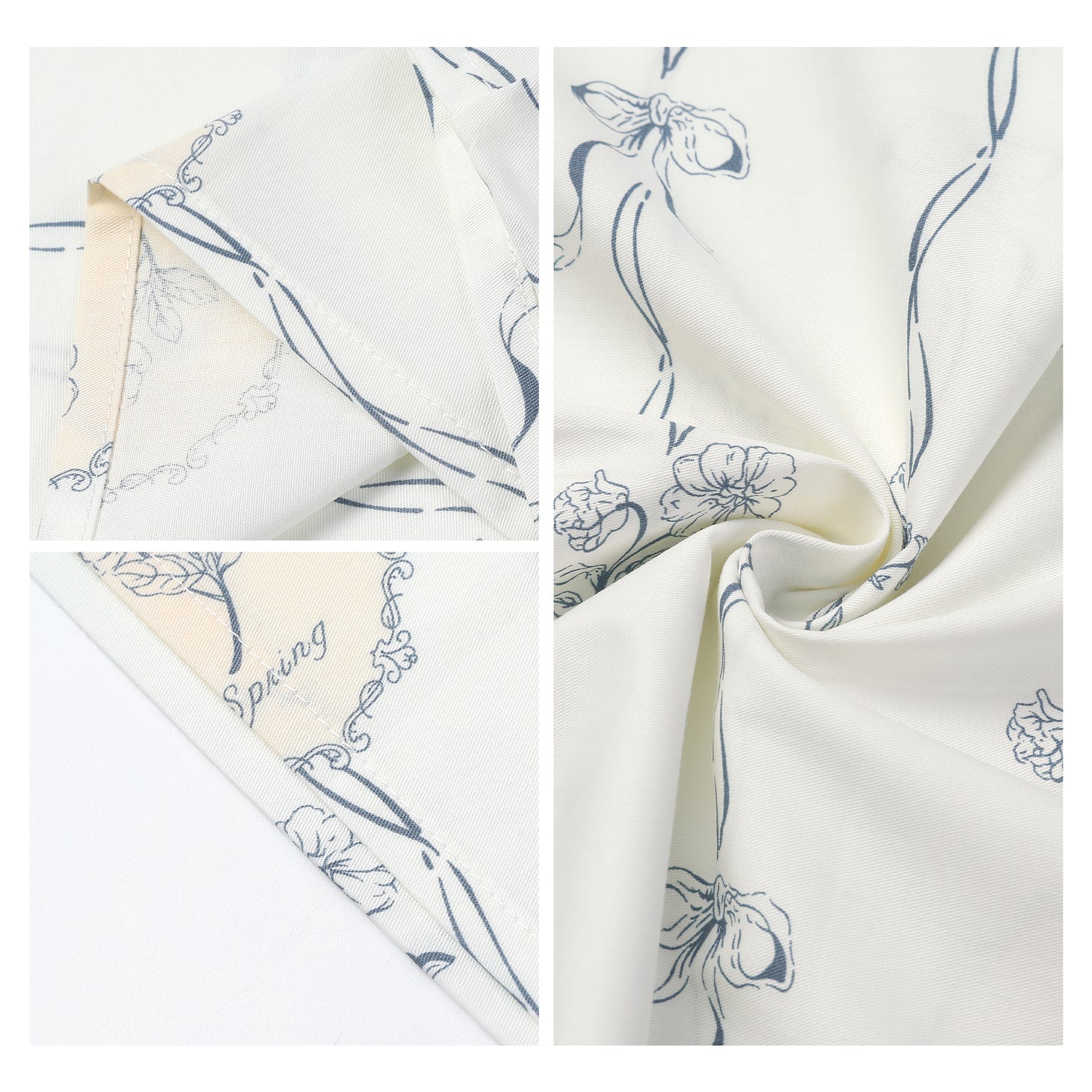 Pillowcase for Hair and Skin, Cotton Floral Pillow Cases Set of 2 with Envelope Closure