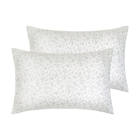 Pillowcase for Hair and Skin, Cotton Floral Pillow Cases Set of 2 with Envelope Closure