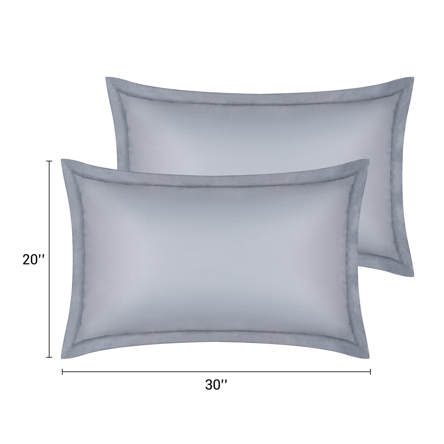 Velvet Pillow Cases Queen Size Set of 2, Pillow Covers with Zipper Closure