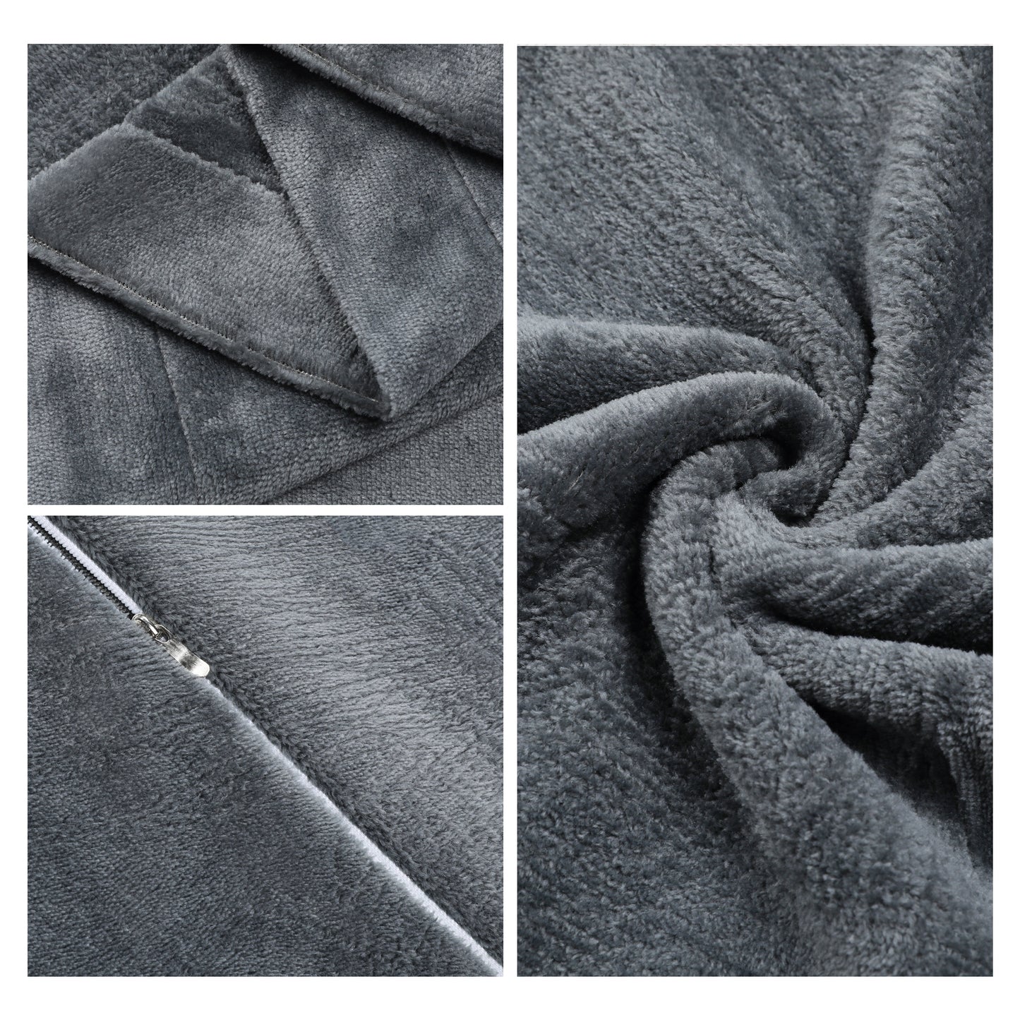Velvet Pillow Cases Queen Size Set of 2, Pillow Covers with Zipper Closure