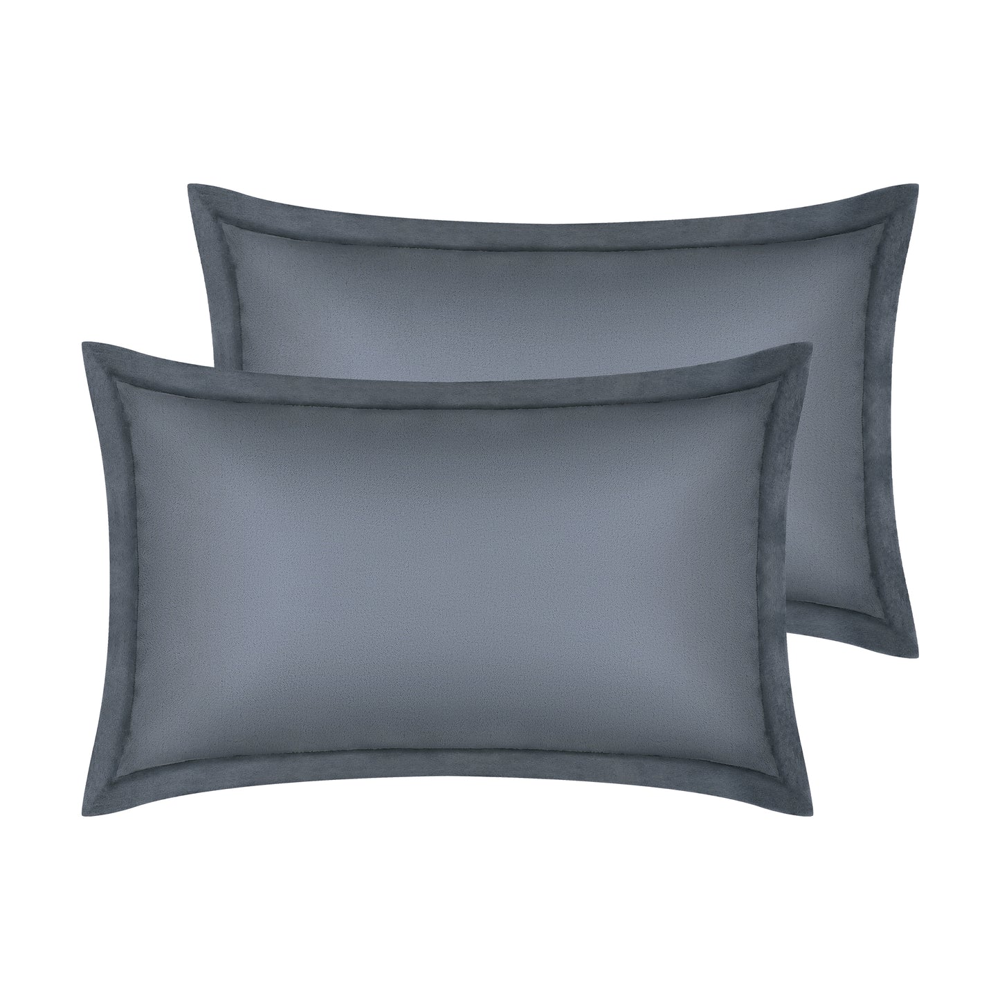 Velvet Pillow Cases Queen Size Set of 2, Pillow Covers with Zipper Closure