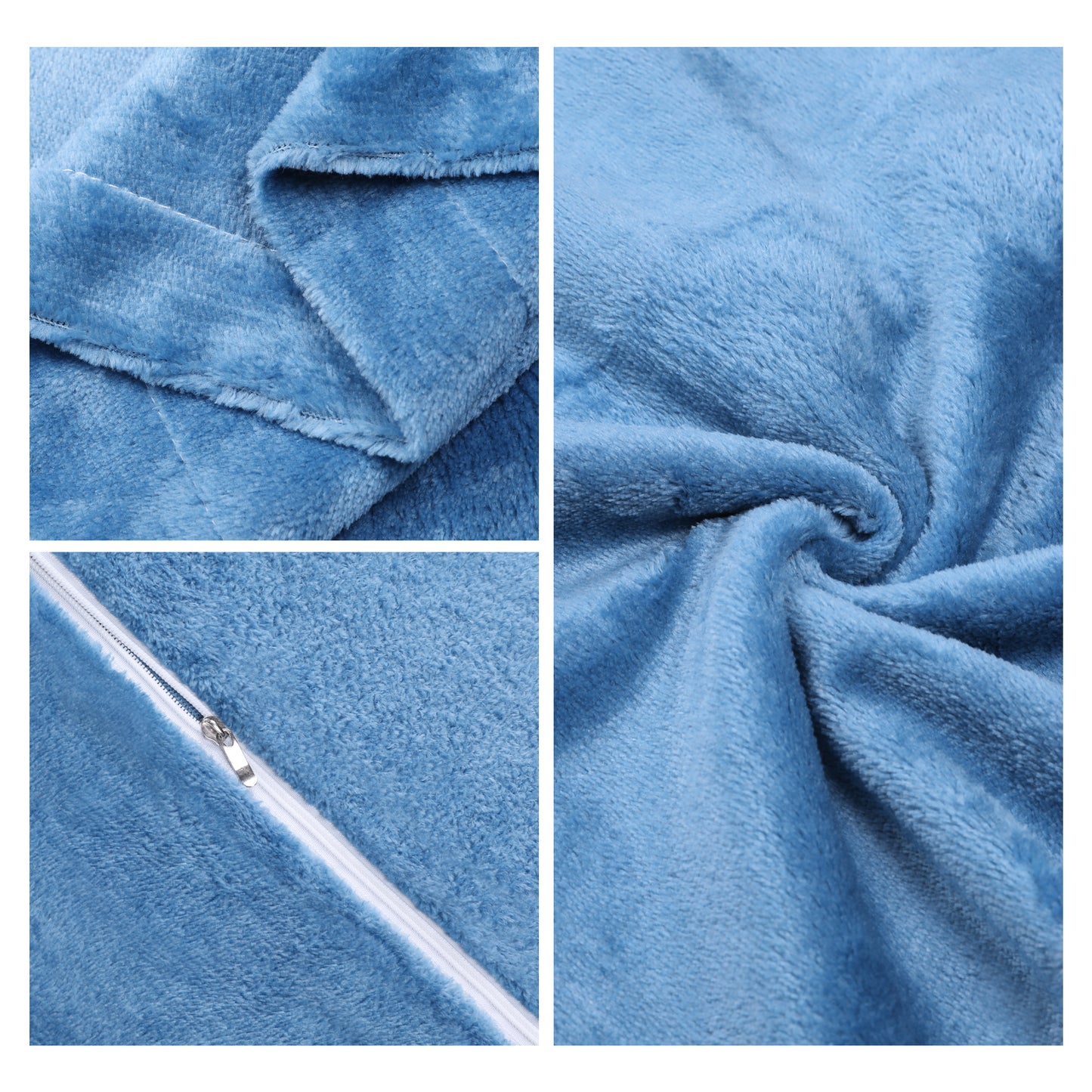 Velvet Pillow Cases Queen Size Set of 2, Pillow Covers with Zipper Closure