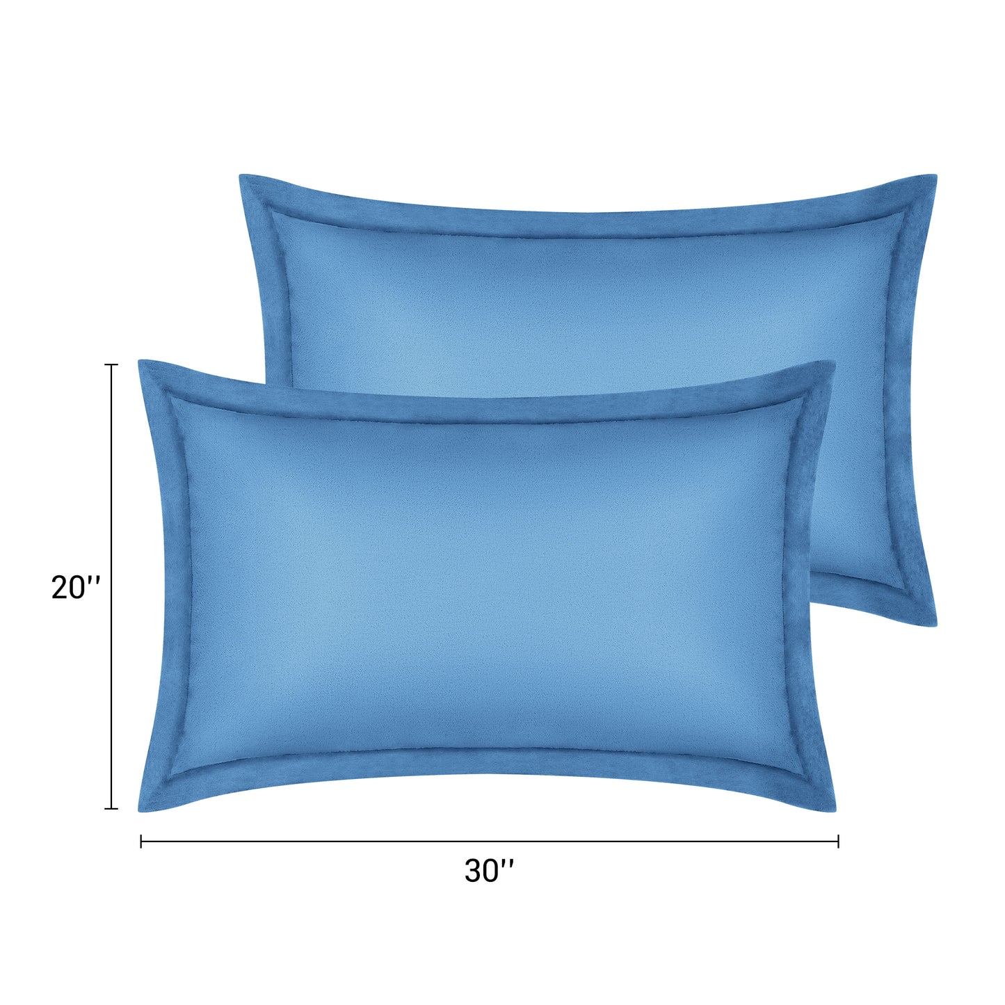 Velvet Pillow Cases Queen Size Set of 2, Pillow Covers with Zipper Closure