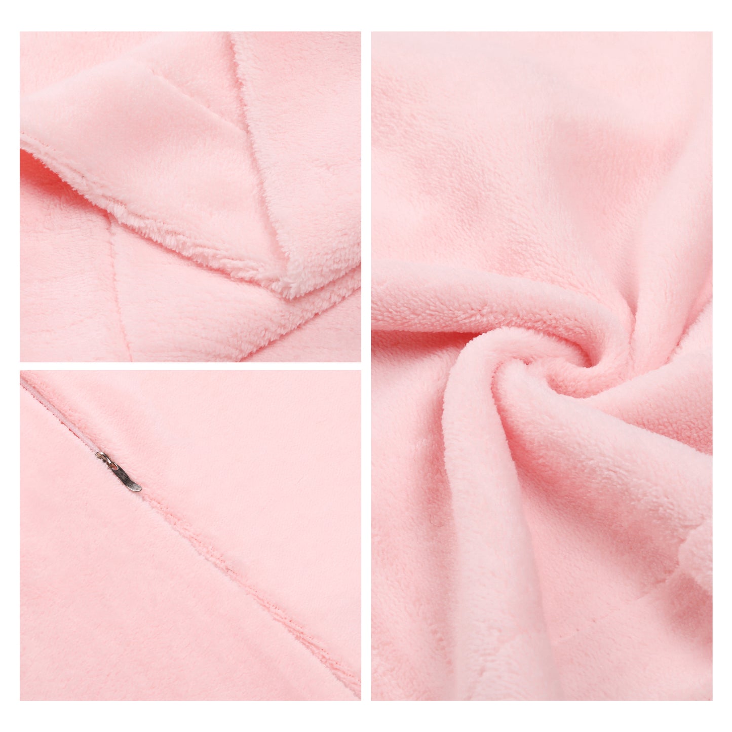 Velvet Pillow Cases Queen Size Set of 2, Pillow Covers with Zipper Closure