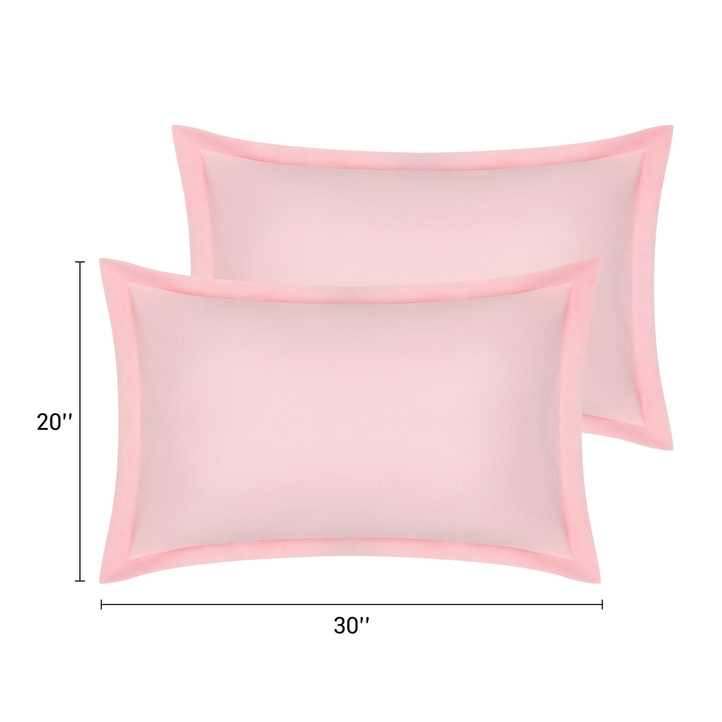 Velvet Pillow Cases Queen Size Set of 2, Pillow Covers with Zipper Closure