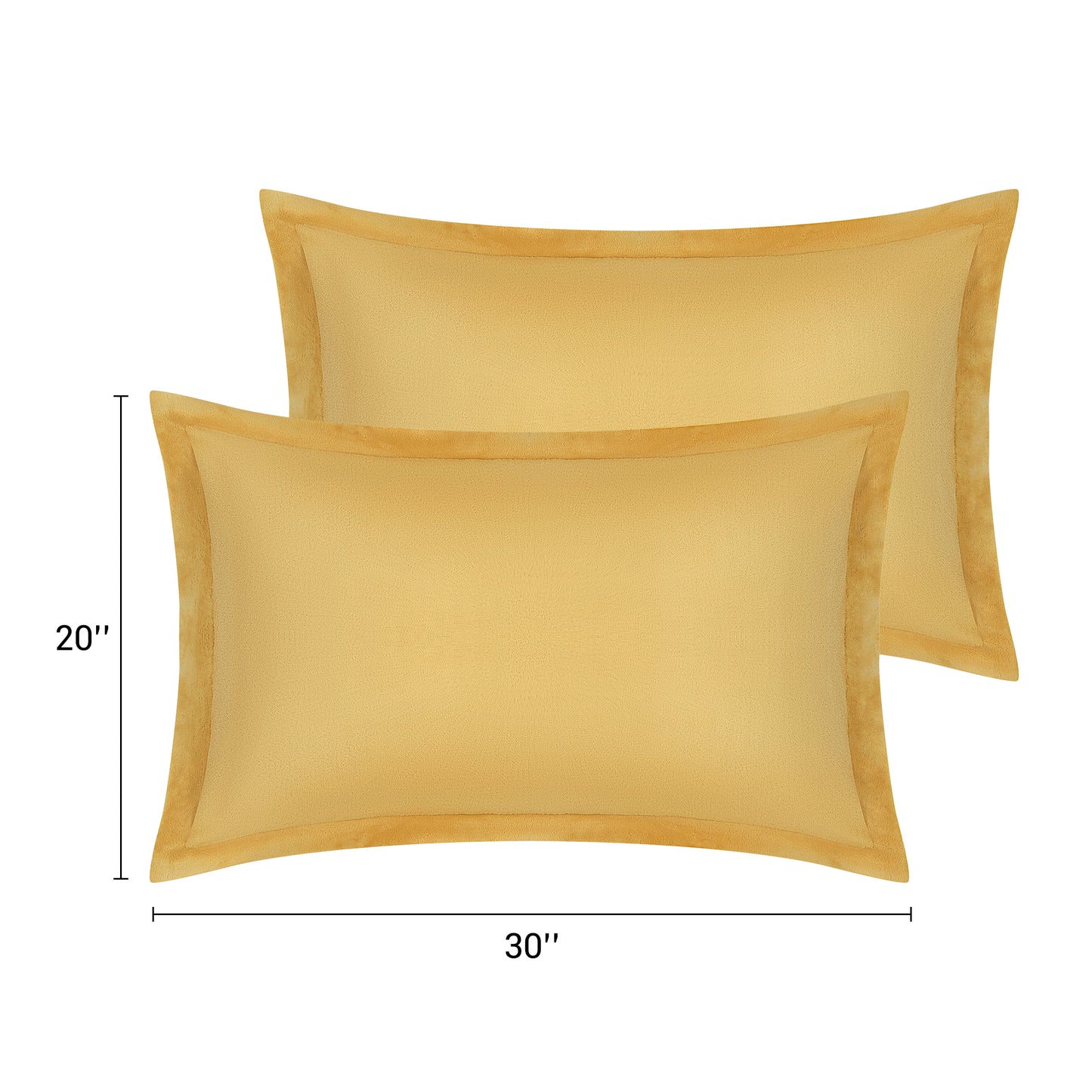 Velvet Pillow Cases Queen Size Set of 2, Pillow Covers with Zipper Closure