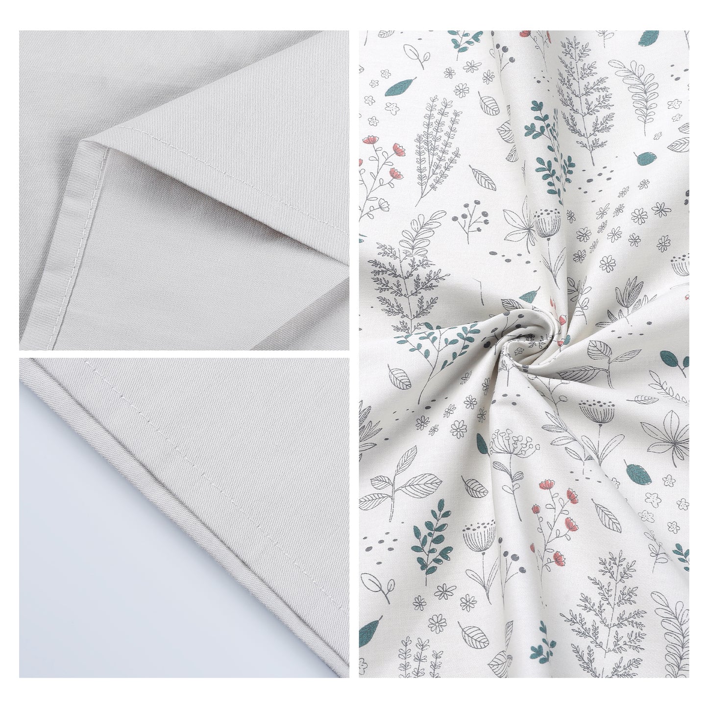 Pillowcase for Hair and Skin Breathable, Soft Floral Pillow Cases Set of 2 with Envelope Closure