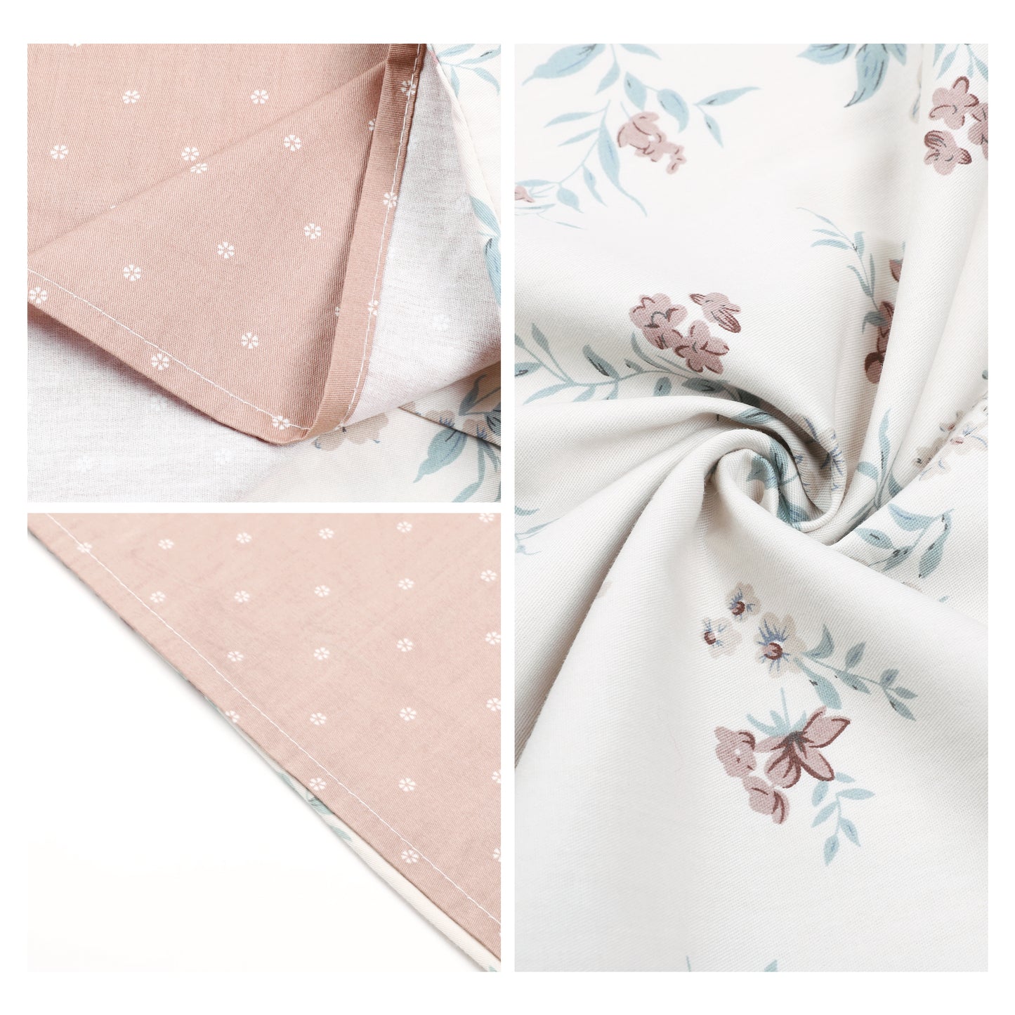 Pillowcase for Hair and Skin Breathable, Soft Floral Pillow Cases Set of 2 with Envelope Closure