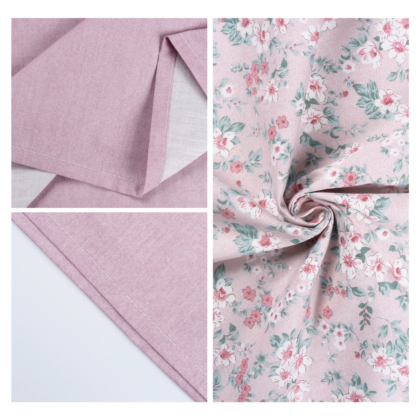 Pillowcase for Hair and Skin Breathable, Soft Floral Pillow Cases Set of 2 with Envelope Closure