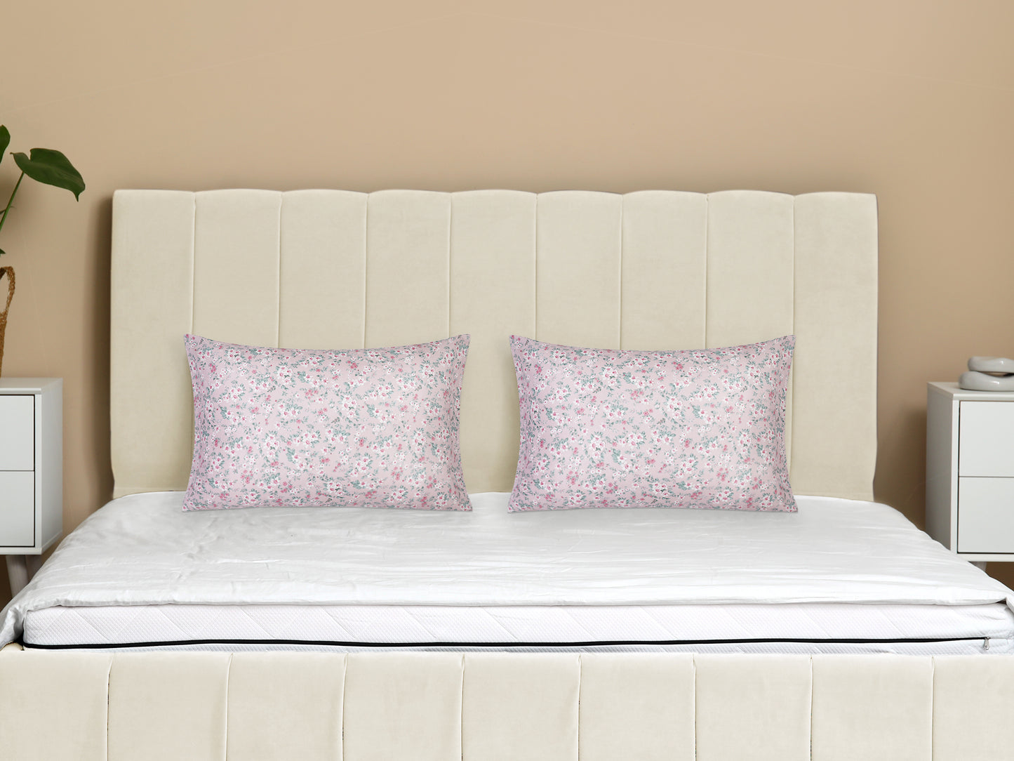 Pillowcase for Hair and Skin Breathable, Soft Floral Pillow Cases Set of 2 with Envelope Closure