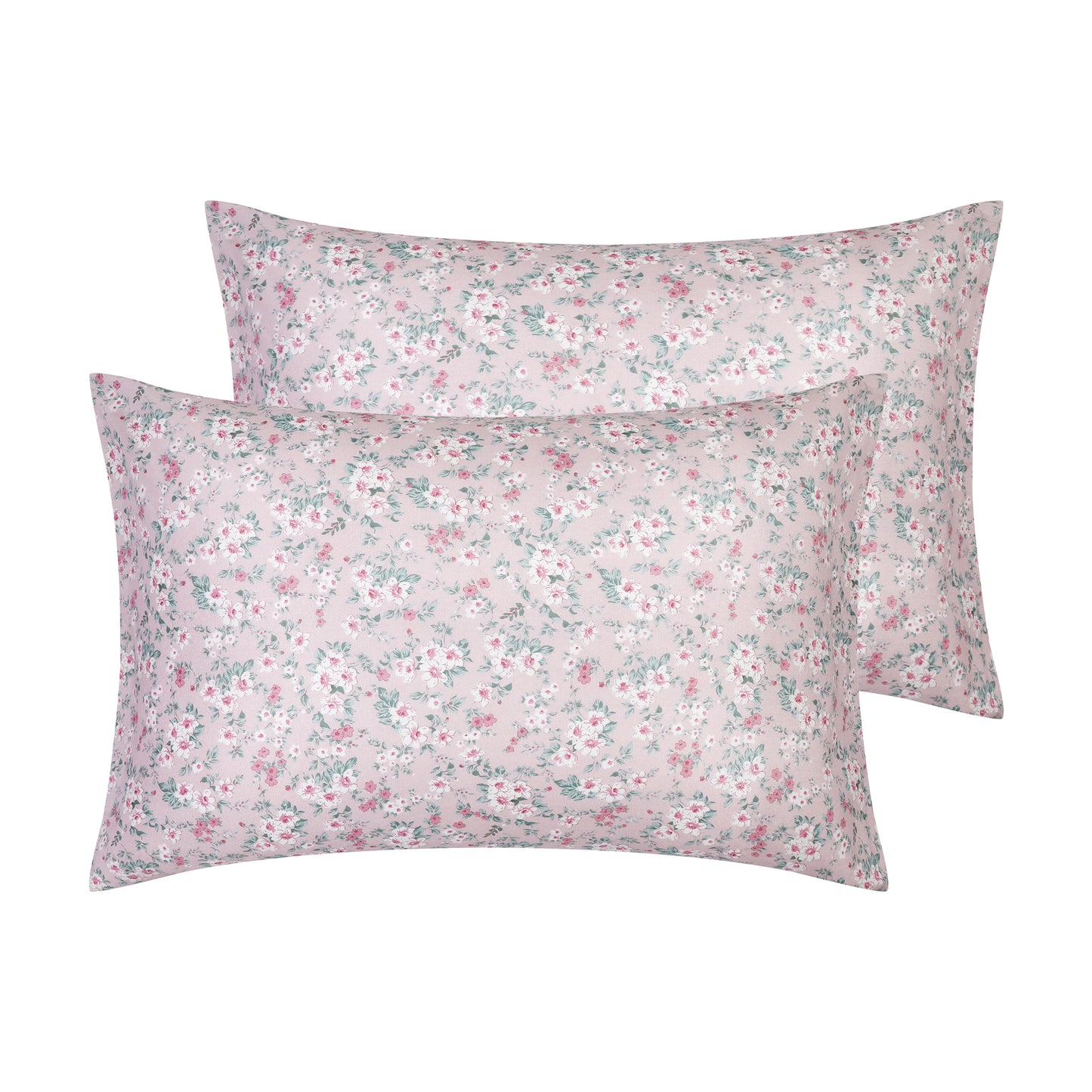 Pillowcase for Hair and Skin Breathable, Soft Floral Pillow Cases Set of 2 with Envelope Closure