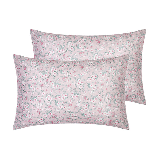 Pillowcase for Hair and Skin Breathable, Soft Floral Pillow Cases Set of 2 with Envelope Closure
