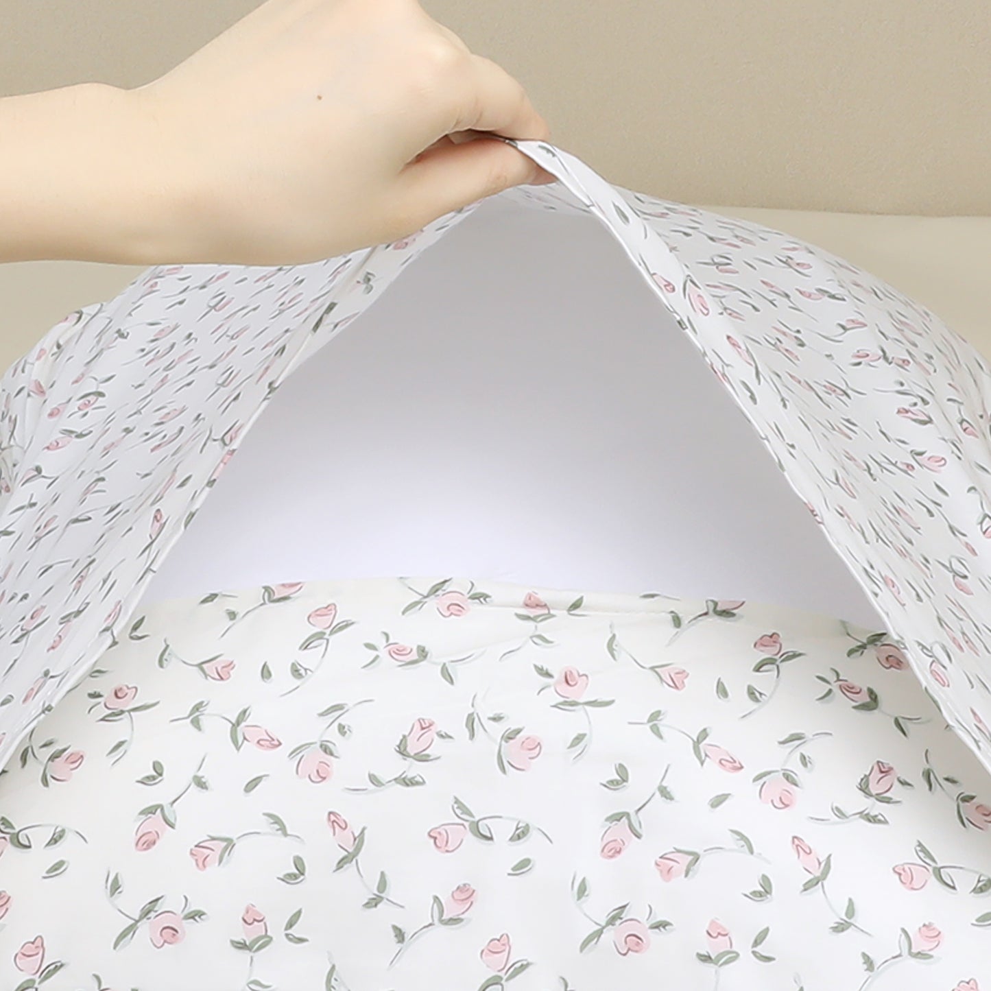 Pillowcase for Hair and Skin Breathable, Soft Floral Pillow Cases Set of 2 with Envelope Closure