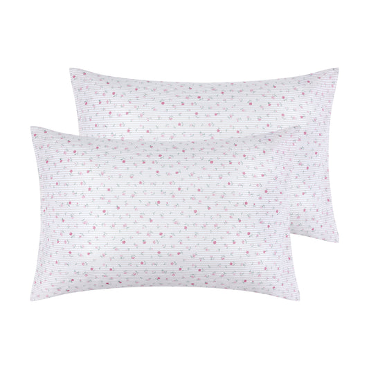 Pillowcase for Hair and Skin Breathable, Soft Floral Pillow Cases Set of 2 with Envelope Closure