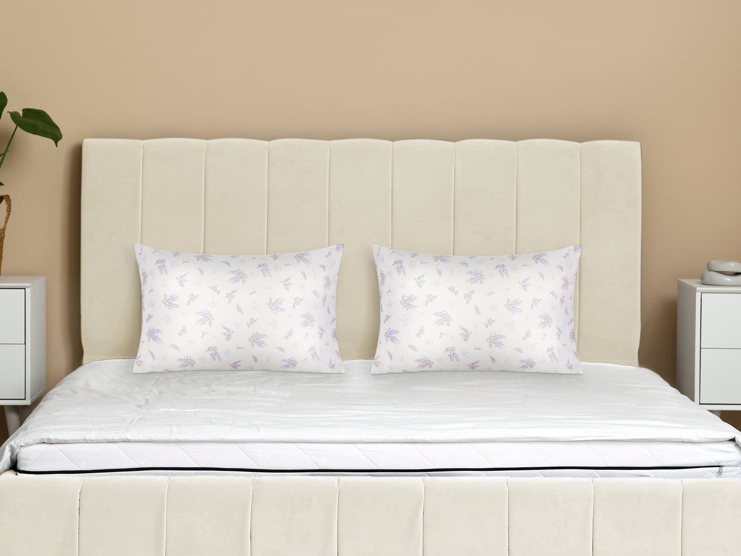 Pillowcase for Hair and Skin Breathable, Soft Floral Pillow Cases Set of 2 with Envelope Closure