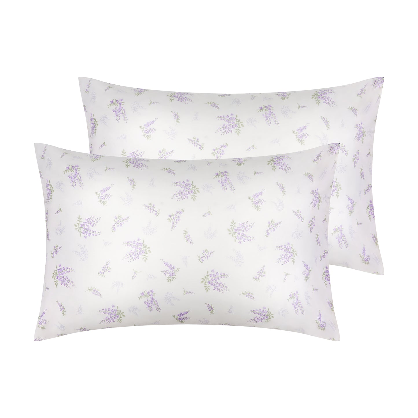 Pillowcase for Hair and Skin Breathable, Soft Floral Pillow Cases Set of 2 with Envelope Closure