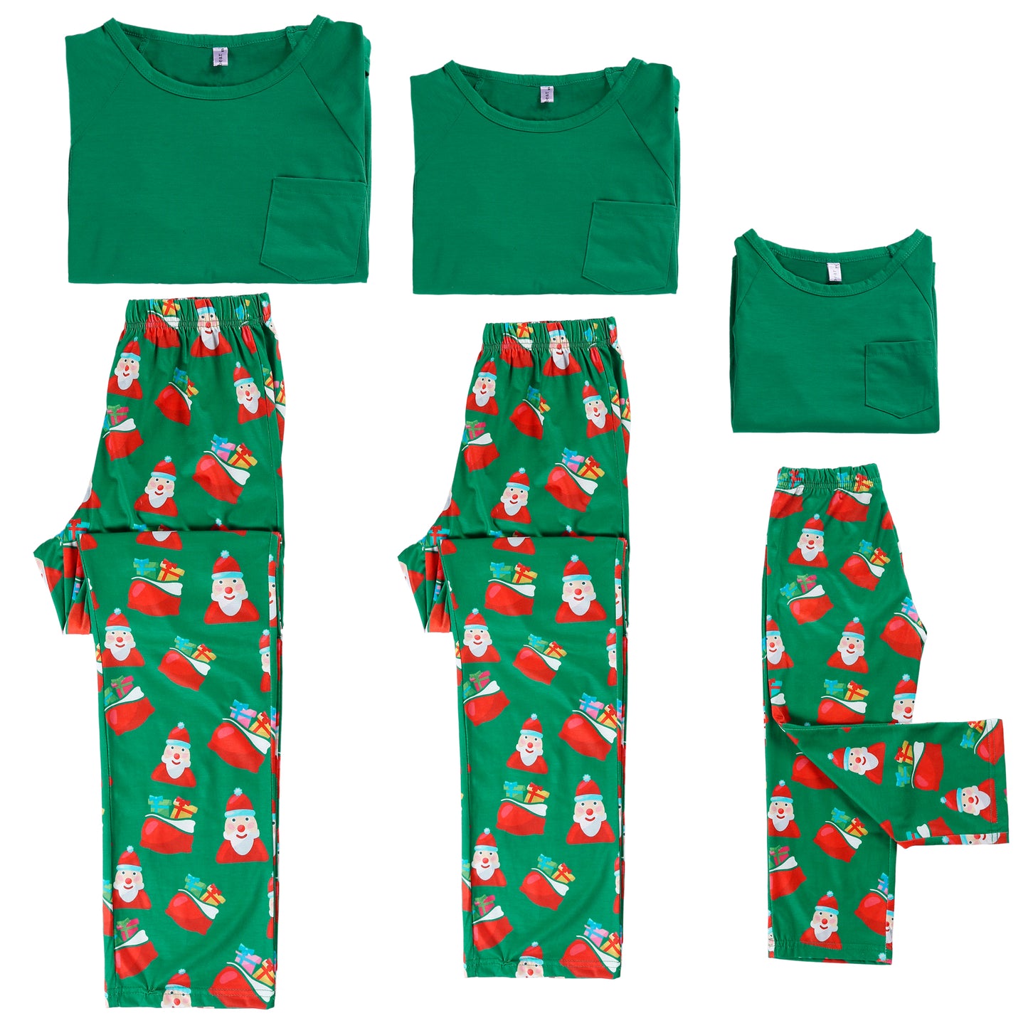 Kid's Christmas Nightwear Pajama Sets Long Sleeves Tops and Pants Plaid Lounge Sleepwear