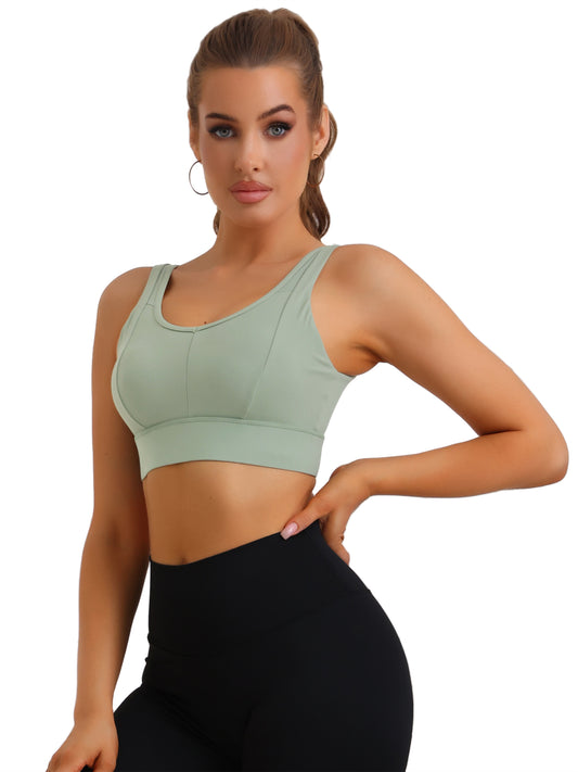 Soutien-gorge push-up à double bretelles et col en V pour femme