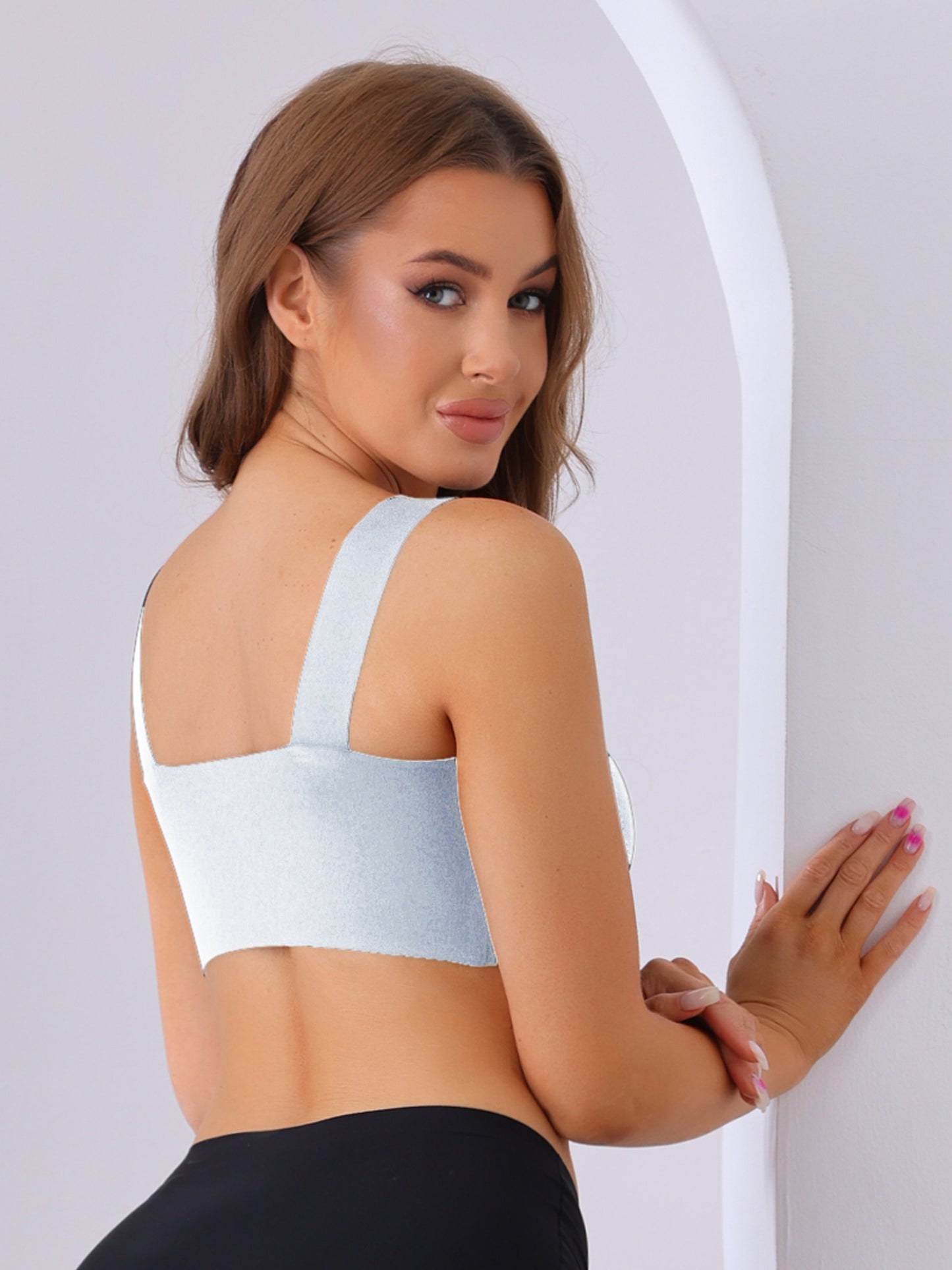 Women's Full-Coverage Mesh Everyday Bralette Push-Up Wirefree Bras