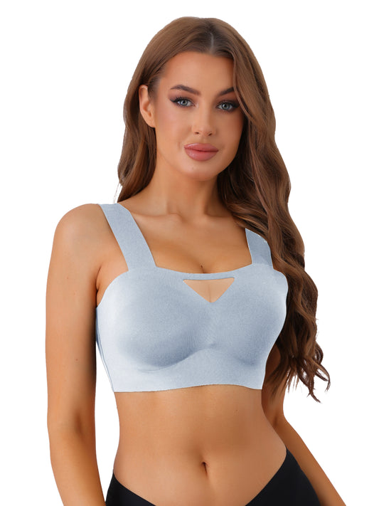 Soutien-gorge push-up sans armatures en maille à couverture intégrale pour femme