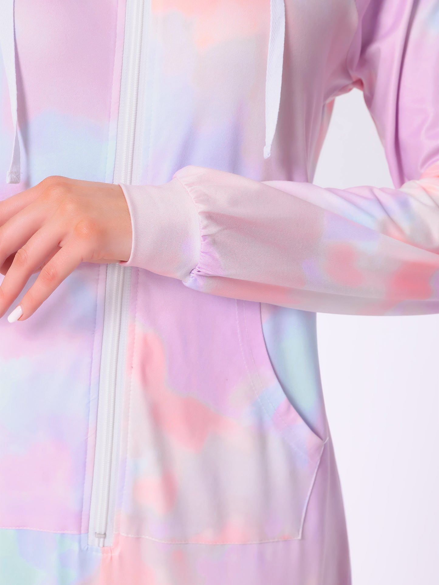 Women's Pajama Sets Tie Dye Long Sleeve Jumpsuits with Pockets