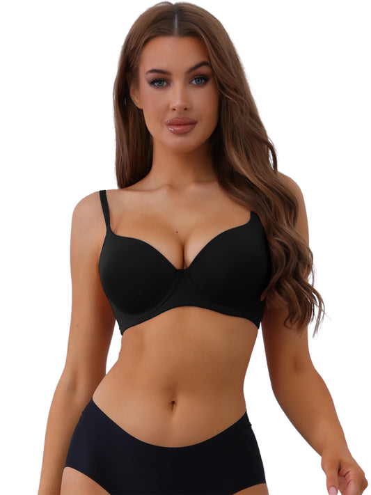 Sujetador push-up reductor para mujer con tirantes ajustables y aros lisos