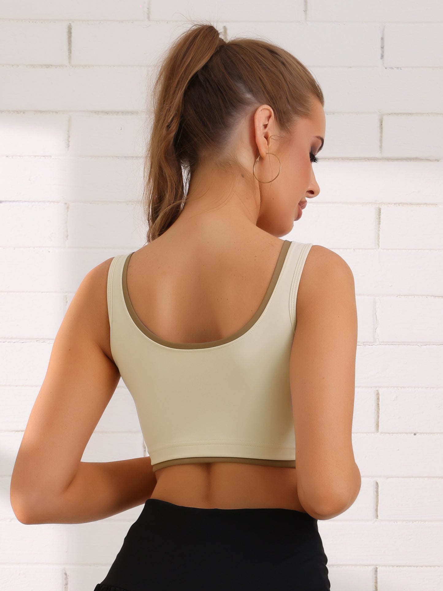 Women's Camisole Built-in Bra Padded Workout Fixed Integrated Cup Tanks Tops Underwear