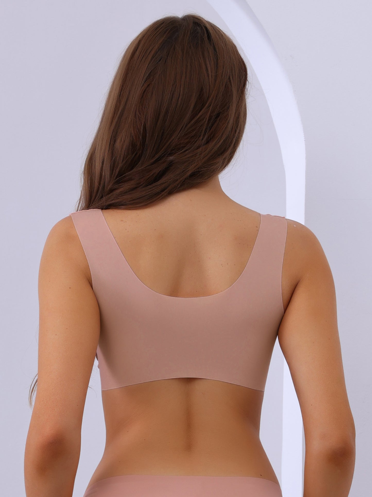 Women's Front Closure Lace Bra No Underwire Tank Top Underwear Bra