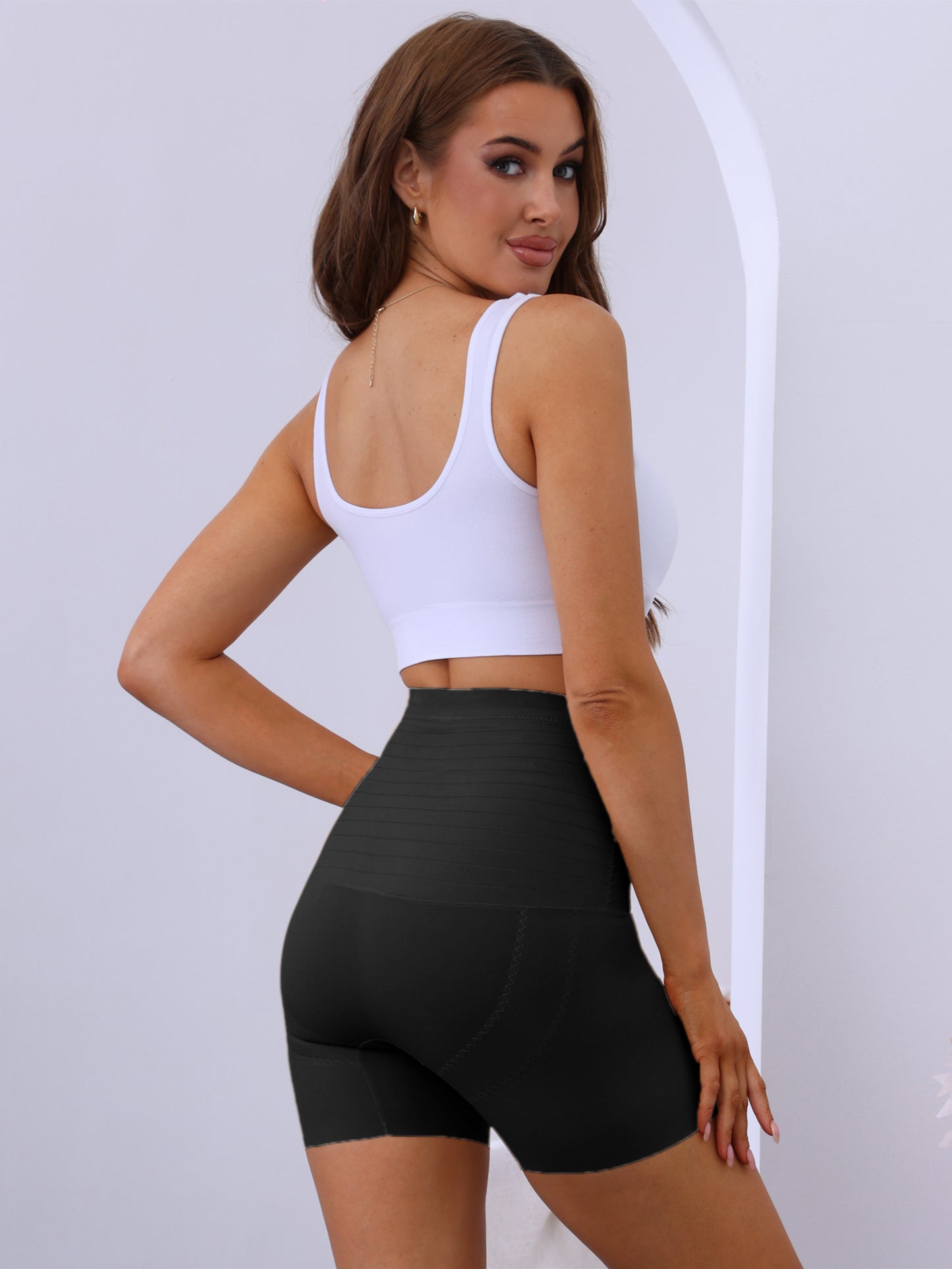 Culotte gainante taille haute pour femme avec fermeture éclair, effet gainant ...