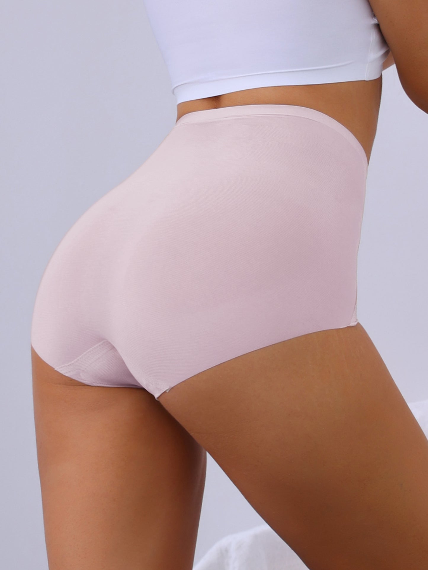 Braguita de cintura alta con cobertura total para mujer, control de abdomen