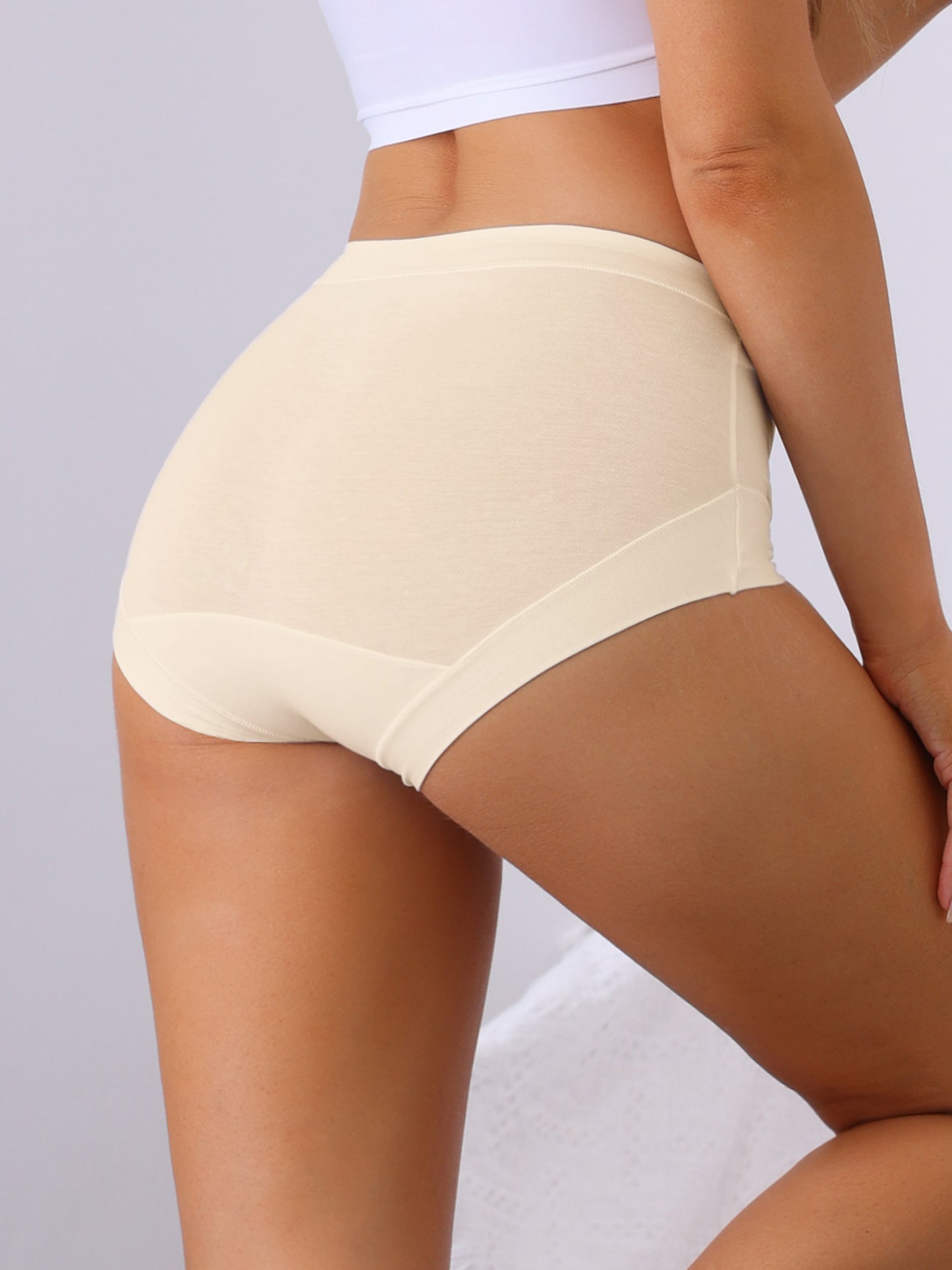 Women's Mid-Waisted Full Coverage Briefs Classic Underwear