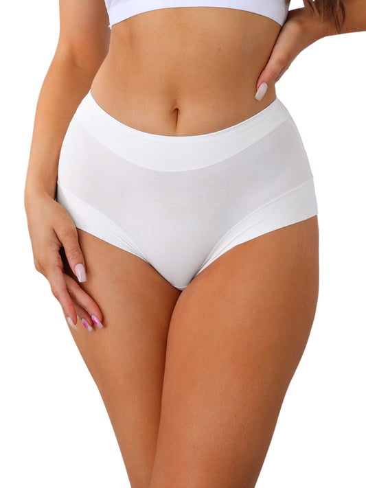 Culotte taille moyenne pour femme, sous-vêtement classique à couverture complète