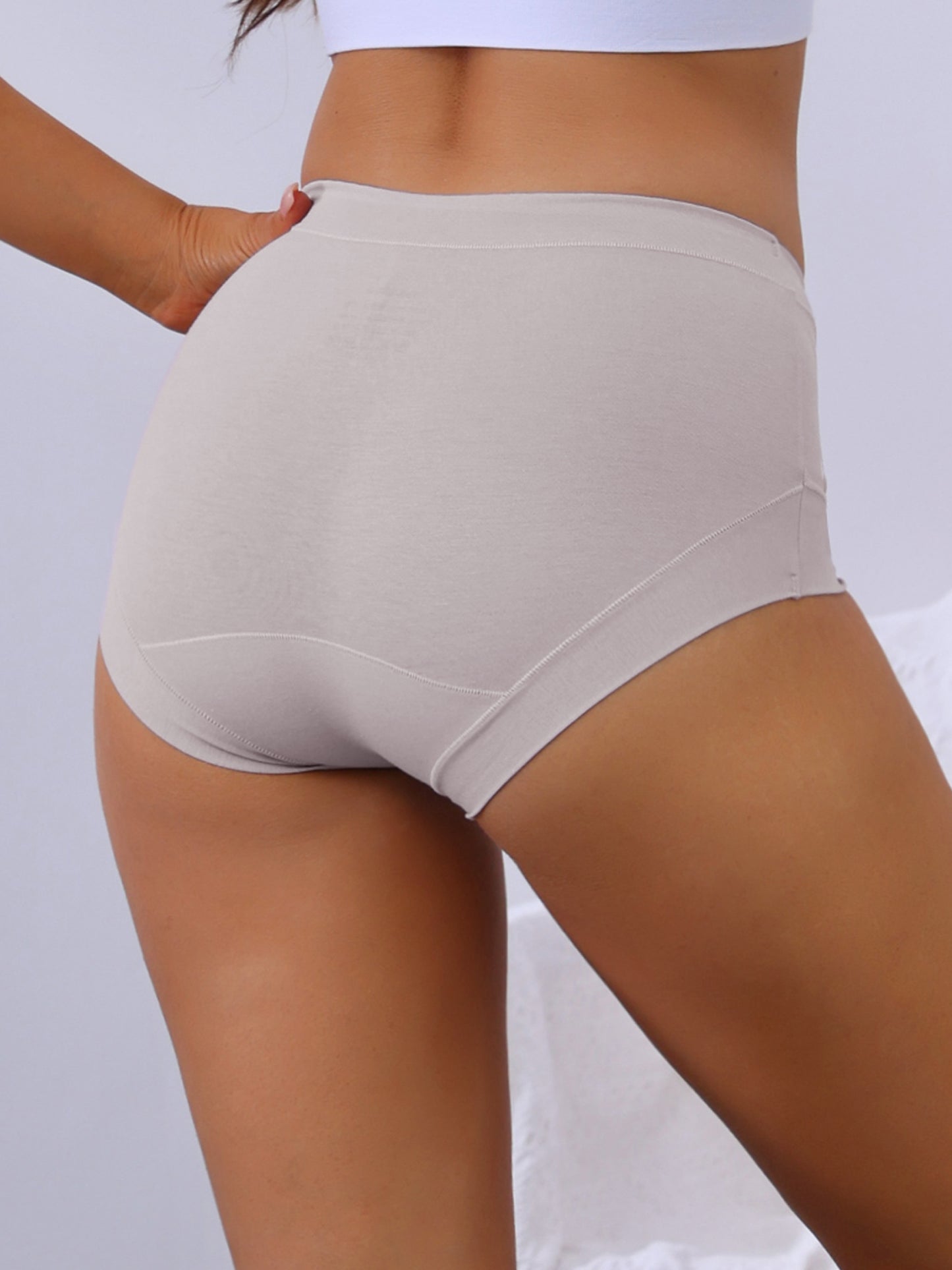 Women's Mid-Waisted Full Coverage Briefs Classic Underwear