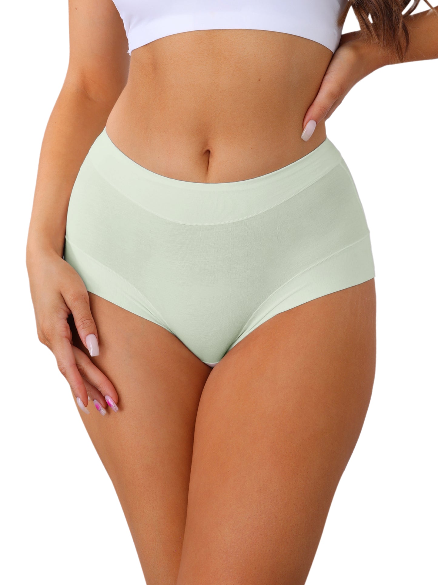 Women's Mid-Waisted Full Coverage Briefs Classic Underwear