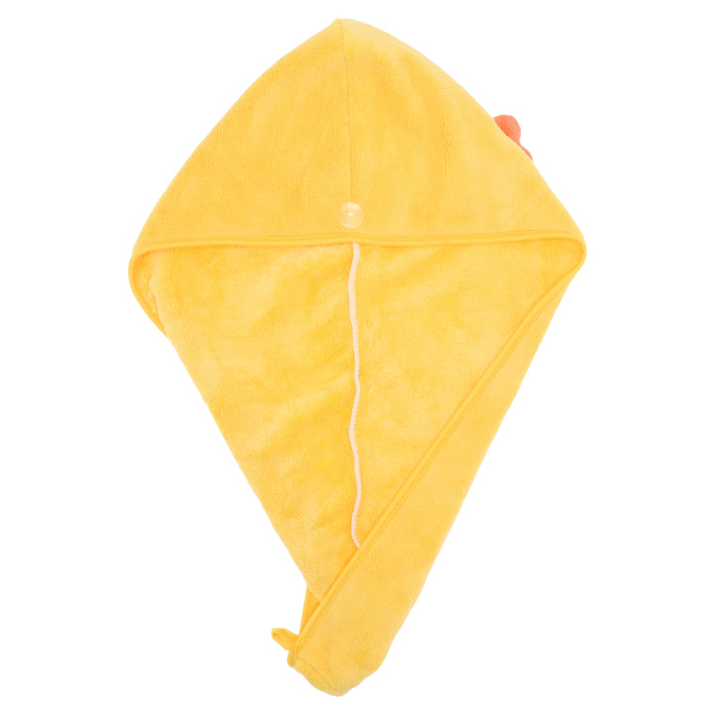 1 Pc Women Soft Side Flowers Hair Towel Wrap for Bathroom Yellow