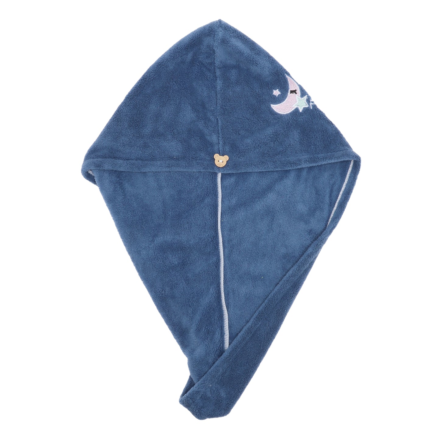 1 Pc Women Soft Cartoon Pattern Hair Towel for Bathroom Blue