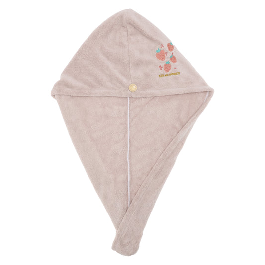 1 Pc Women Soft Cartoon Pattern Hair Towel for Bathroom Pink