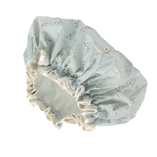 1 Pc Women Durable Waterproof Shower Cap for Bathroom Travel Blue