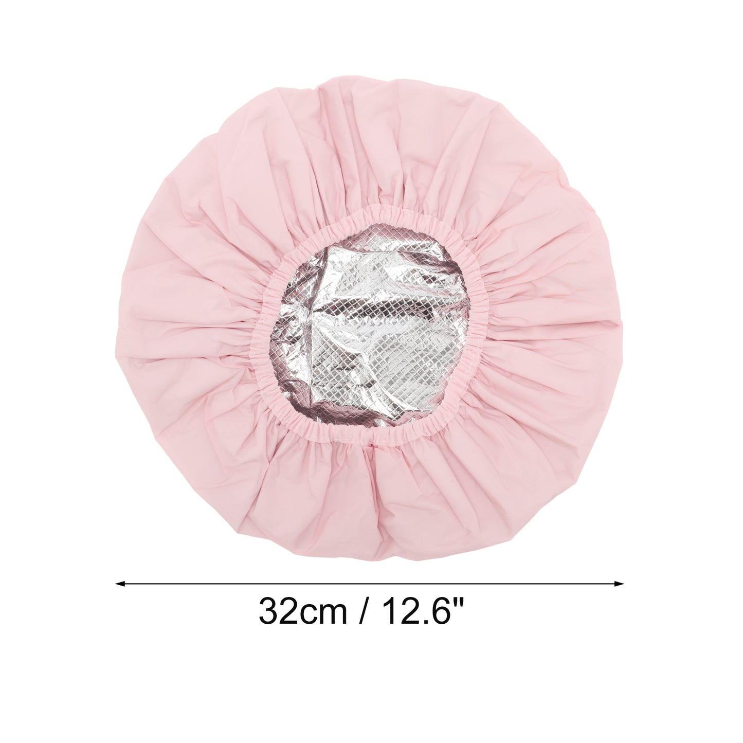 1 Pc Women Portable Shower Cap for Bathroom Hotel Pink