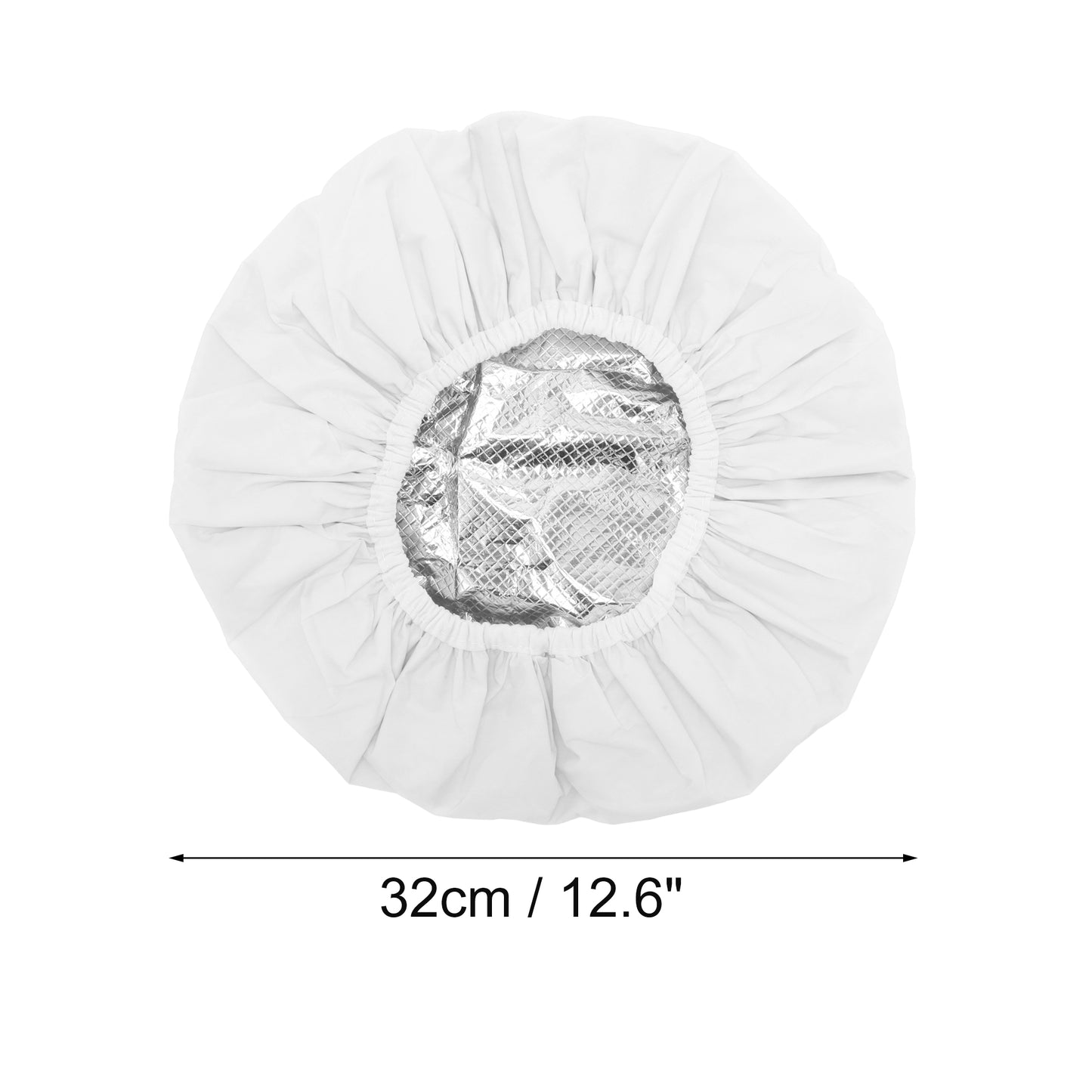 1 Pc Women Portable Shower Cap for Bathroom Hotel White