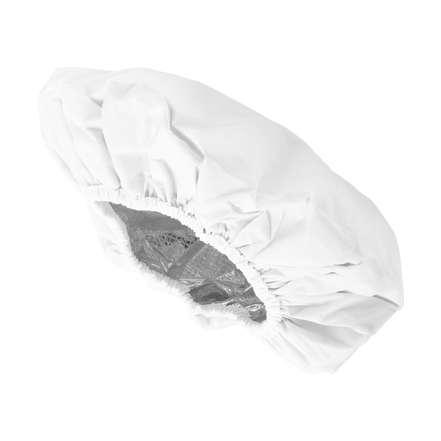 1 Pc Women Portable Shower Cap for Bathroom Hotel White
