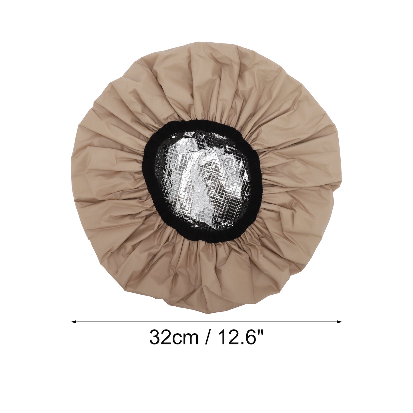 1 Pc Women Portable Shower Cap for Bathroom Hotel Khaki