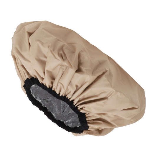 1 Pc Women Portable Shower Cap for Bathroom Hotel Khaki