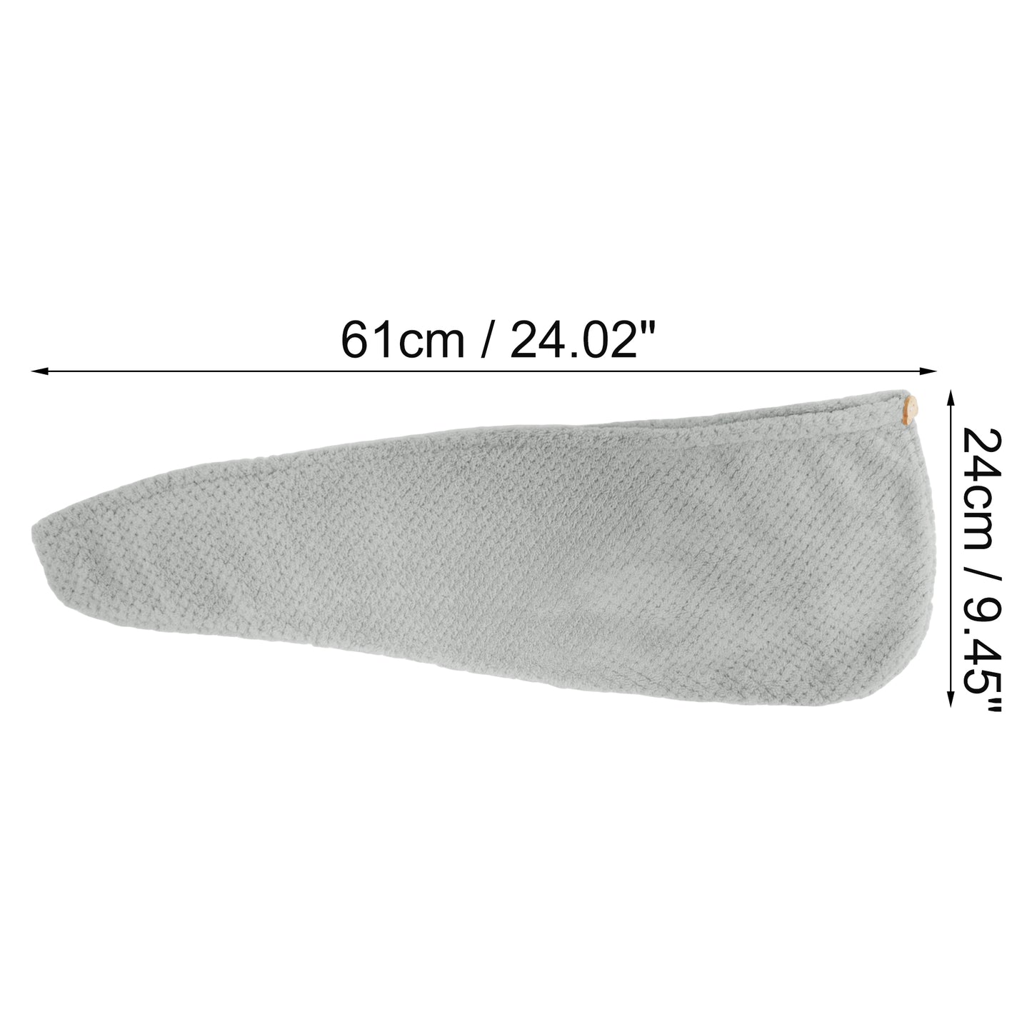1 Pc Women Soft Breathable Hair Drying Towel for Bathroom Gray