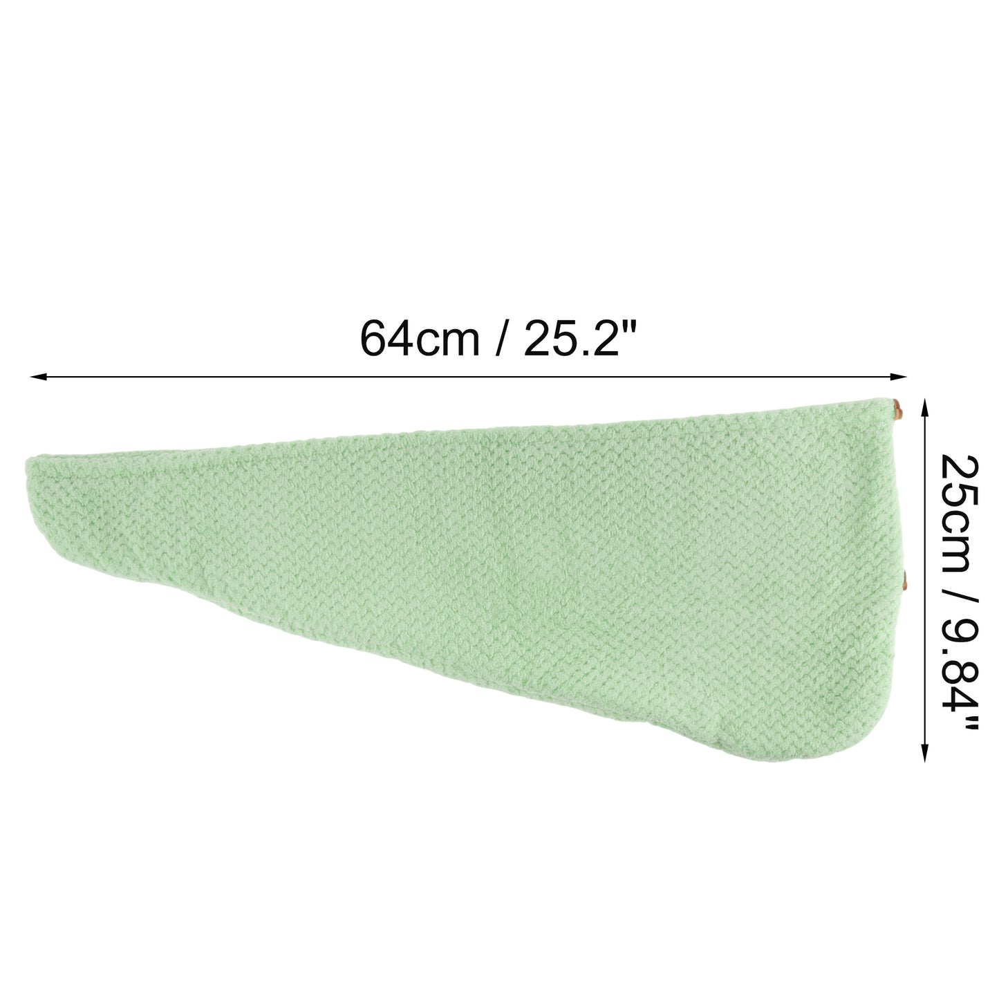 1 Pc Women Soft Double Layer Hair Drying Towel for Bathroom Green
