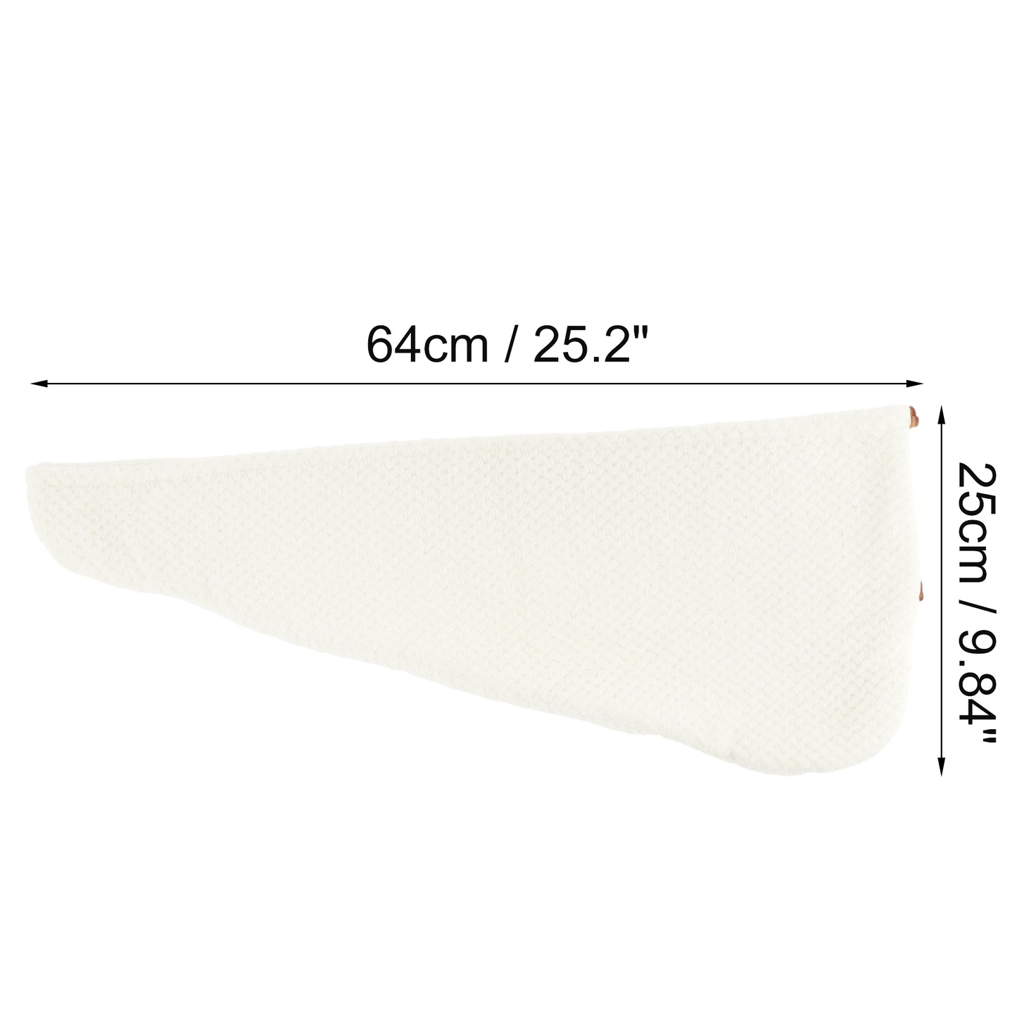 1 Pc Women Soft Double Layer Hair Drying Towel for Bathroom White