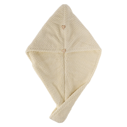 1 Pc Women Soft Double Layer Hair Drying Towel for Bathroom Brown