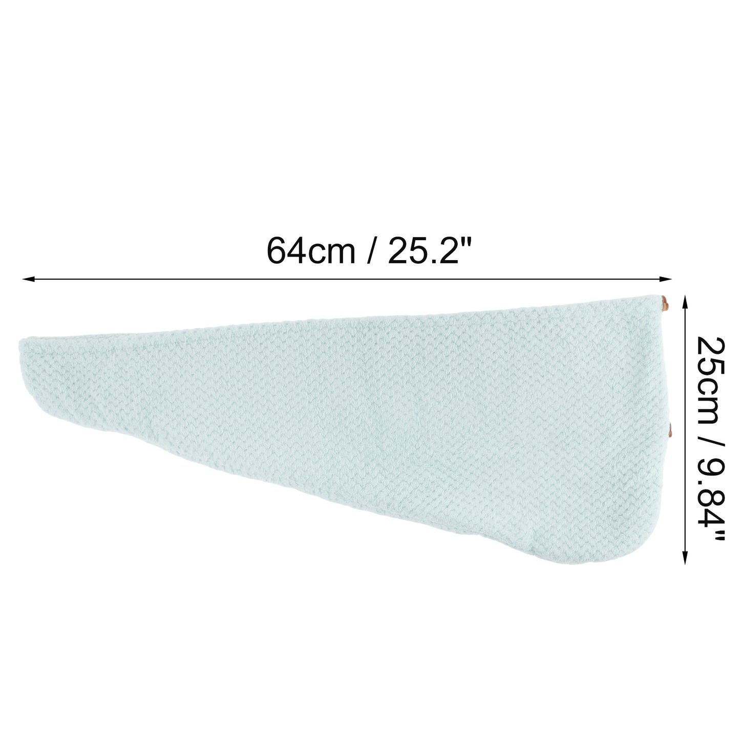 1 Pc Women Soft Double Layer Hair Drying Towel for Bathroom Blue